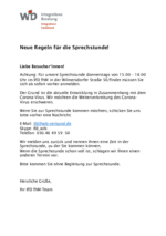 Neue Regeln für Sprechstunde